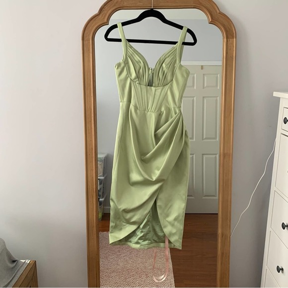 House of CB Dresses House Of Cb Faye Pistachio Green Corset Bustier